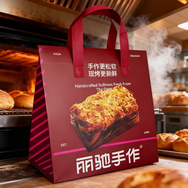 Sac fourre-tout à emporter isolé non tissé laminé BOPP PP