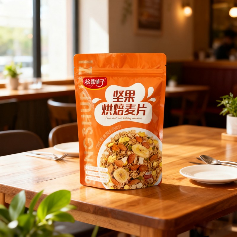 Sac pochette debout à fermeture éclair scellée à trois bords